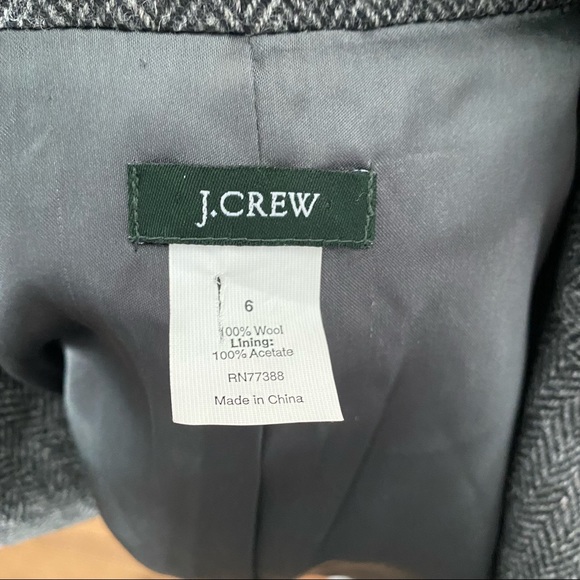 J Crew Wool Herringbone Blazer Jacket Fall - Picture 9 of 9